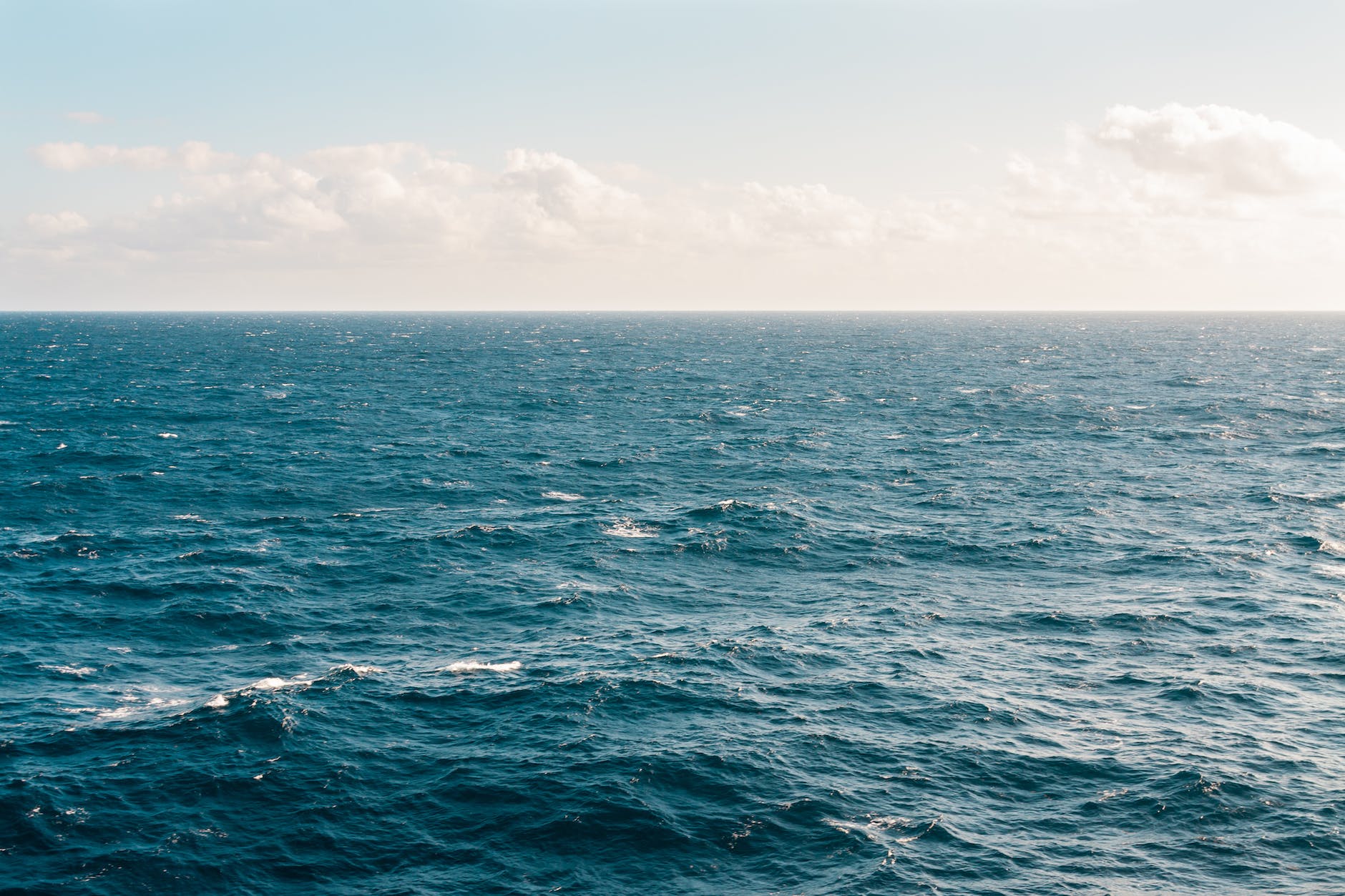 Ocean-going crude oil tanker at sea